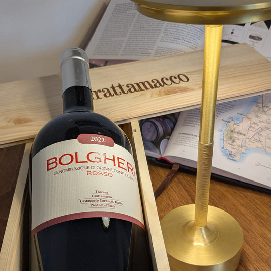 1,5 l Magnum Grattamacco Bolgheri Rosso 2023 DOC in der Holzkiste