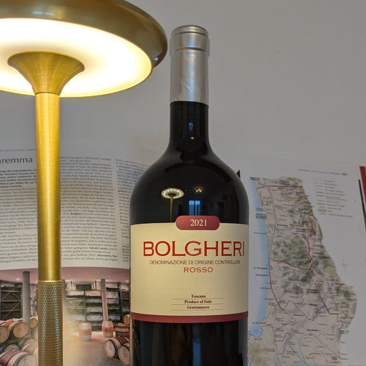1,5 l Magnum Grattamacco Bolgheri Rosso 2021 DOC in der Holzkiste